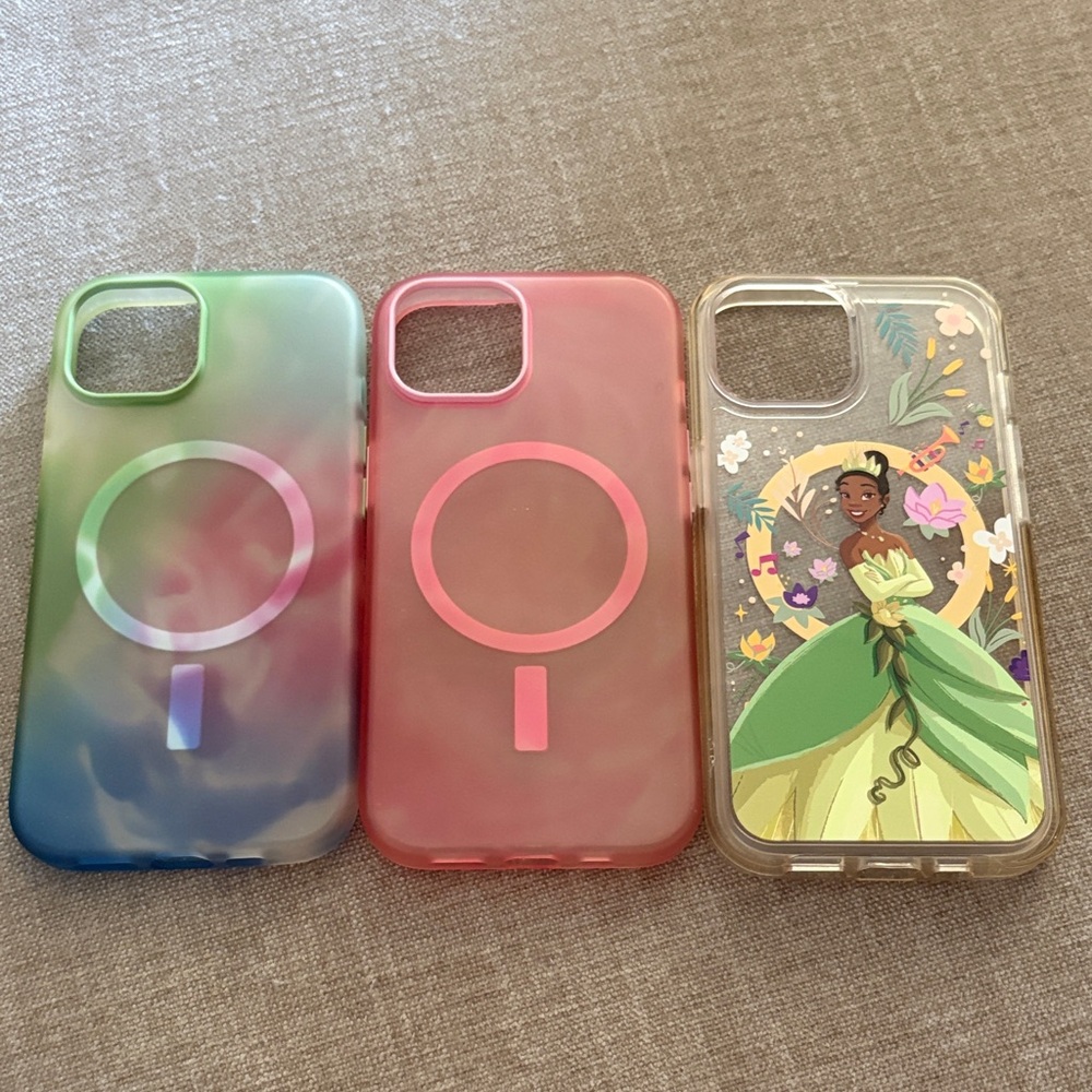 Apple Phone iPhone 15 Cases - Green, Pink, Multicolor